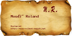 Mosó Roland névjegykártya