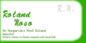 roland moso business card